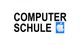 Text "COMPUTER SCHULE" mit Apple-Logo auf weißem Hintergrund.