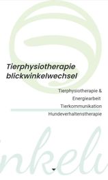 Grafik mit Text zu Tierphysiotherapie, Energiearbeit, Tierkommunikation und Hundeverhaltenstherapie.