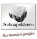 Illustration eines Hauses mit dem Text "Schnapshäusle. Das Besondere genießen".