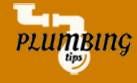 Logo: White pipe with "Plumbing Tips" in black text on an orange background.