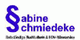 Logo mit Paragraph-Zeichen und Text: "Sabine Schmiedeke, selbstständige Rechtshelferin & EDV-Spezialistin".