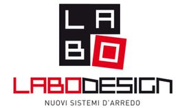 Logo di Labo Design, con slogan "Nuovi sistemi d'arredo" in nero e rosso.