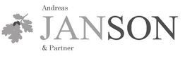 Logo mit Text "Andreas Janson & Partner" und Blätter-Grafik links.