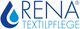 Logo von "RENA Textilpflege" mit blauem Wassertropfen-Symbol links.