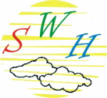 Logo mit Buchstaben "S", "W", "H" in Rot, Grün und Blau, gelbe Linien und Wolken darunter.