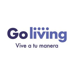 Logo de "Go Living" con el lema "Vive a tu manera" en fondo blanco.
