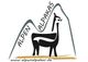 Logo mit stilisiertem Alpaka vor Bergkontur, Text: "Alpen Alpakas", Website: www.alpenalpakas.de.