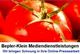 Nahaufnahme einer Tomate mit Text: "Bepler-Klein Mediendienstleistungen, Wir bringen Schwung...".