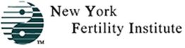 Logo for New York Fertility Institute with a stylized yin-yang symbol on the left.