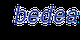 Das Bild zeigt das Wort "bedea" in blauer, kursiver Schrift auf weißem Hintergrund.