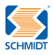 Blue and orange logo with "SCHMIDT" beneath stylized arrows.