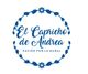 Logo azul con texto "El Capricho de Andrea. Pasión por lo rural", rodeado de flores stilizadas.