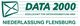Logo von DATA 2000, Gesellschaft für Datenverarbeitung mbH, Niederlassung Flensburg, in grün.