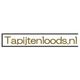 Logo met tekst: Tapijtenloods.nl in bruine letters met zwarte omranding.