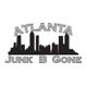 Silhouette of Atlanta skyline with text: "Atlanta Junk B Gone".