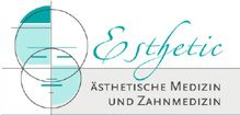 Logo mit Schriftzug "Esthetic" und "Ästhetische Medizin und Zahnmedizin", stilisierte Gesichter.