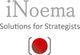 iNoema-Logo mit dem Slogan "Solutions for Strategists" und einem roten Punkt unten.