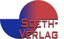 Logo mit halbrunden Formen, links blau, rechts rot. Text: "Soeth-Verlag" in Rot.