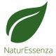 Foglia verde stilizzata con la scritta "NaturEssenza" sotto.