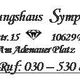 "Werbung für Bestattungshaus Symphonie in Berlin mit Kontaktinformationen und Rufnummer."
