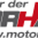 Textlogo: "Mehr unter der MOTORHAUBE" in Rot und Grau mit www.motor-haube.de darunter.