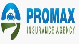 Logo of Promax Insurance Agency with a house and car icon above a green shield.