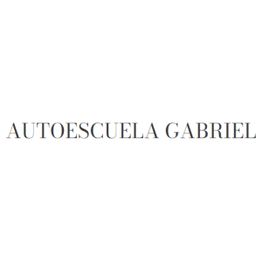Texto "AUTOESCUELA GABRIEL" en fondo blanco.