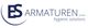 Logo von ES Armaturen GmbH mit dem Slogan "hygienic solutions" in Blau.