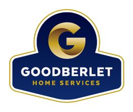 Logo: Gold "G" above "Goodberlet Home Services" on a dark blue badge.