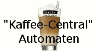 Ein Glas Eiskaffee mit Sahne, Text: "Kaffee-Central Automaten".