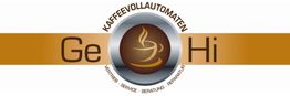 Logo mit Kaffetasse und Text: "Kaffeevollautomaten", "GeHi", "Vertrieb, Service, Beratung, Reparatur".