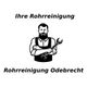 Illustration eines Handwerkers mit Schraubenschlüssel, Text: "Ihre Rohrreinigung Odebrecht".