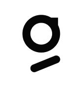 Schwarz-weißes minimalistisches Logo mit einem Kreis und einem darunterliegenden Strich.