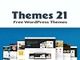 "Collection of Themes 21 free WordPress themes displayed on various device screens."