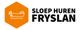 Oranje logo met een bootpictogram en tekst: "Sloep Huren Fryslân".