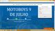 Página inicial do site "Motoboys 9 de Julho" com formulário de contato à direita.