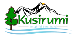 Green and black "Kusirumi" logo with leaf design on a blue and black background.