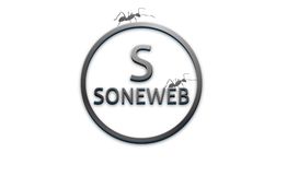 Círculo con letra "S" y "SONEWEB", adornado con dos hormigas en la parte superior.