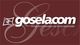 Logo von gosela.com auf rotem Hintergrund, mit dem Text "Feine Accessoires und Geschenkideen".