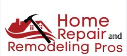 Logo with a house, hammer, and text: "Home Repair and Remodeling Pros."
