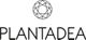 Logo di Plantadea, con disegno geometrico di una sfera sopra il testo.