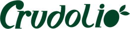 Logo mit dem Schriftzug "Crudolio" und einem kleinen Blatt an einem Buchstaben.