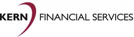 Logo von Kern Financial Services mit rotem Bogen und schwarzer Schrift.