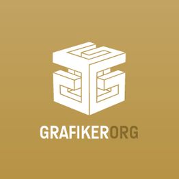 Goldenes 3D-Labyrinth-Logo mit dem Text „GRAFIKERORG“ davor.