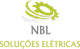 Logotipo da NBL Soluções Elétricas com engrenagem verde.