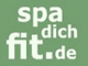 Grünes Logo mit weißem Text: "spa dich fit .de".