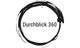 Schwarzer Pinselkreis mit dem Text "Durchblick 360" in der Mitte auf weißem Hintergrund.