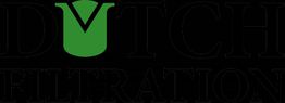 Logo van Dutch Filtration met groene elementen.