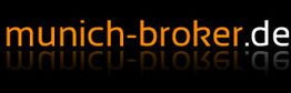 Text "munich-broker.de" in orange und weiß auf schwarzem Hintergrund.