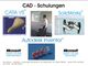 Ein Mann präsentiert CAD-Schulungen mit CATIA V5, SolidWorks und Autodesk Inventor.